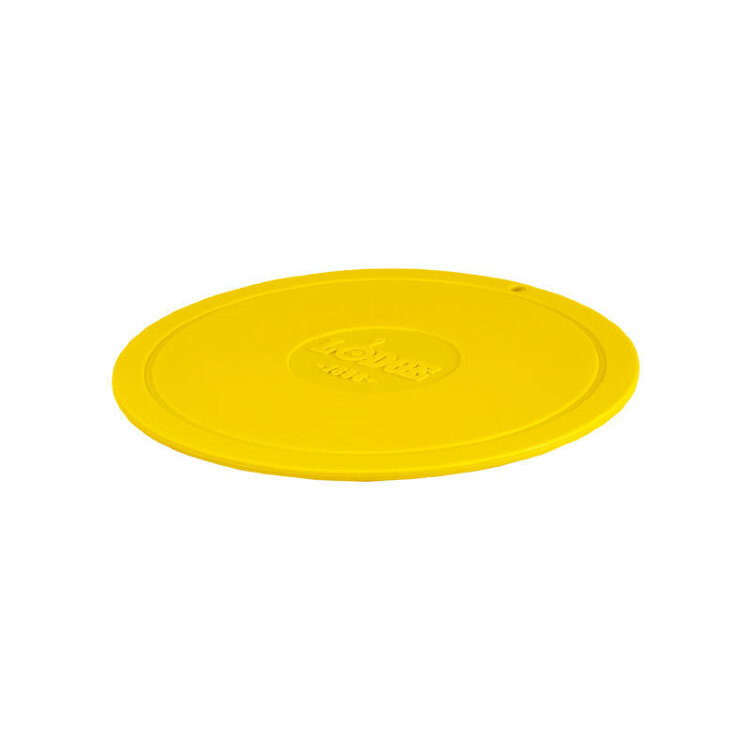 Коврик 18.2 см желтый силиконовый /Lodge Силиконовая подставка под горячее, желтая.