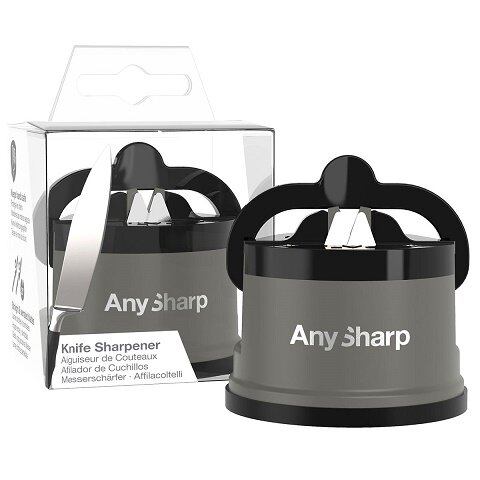 Точилка для ножей AnySharp ELITE пластиковый корпус цвет матовый серый, абстрактный принт 