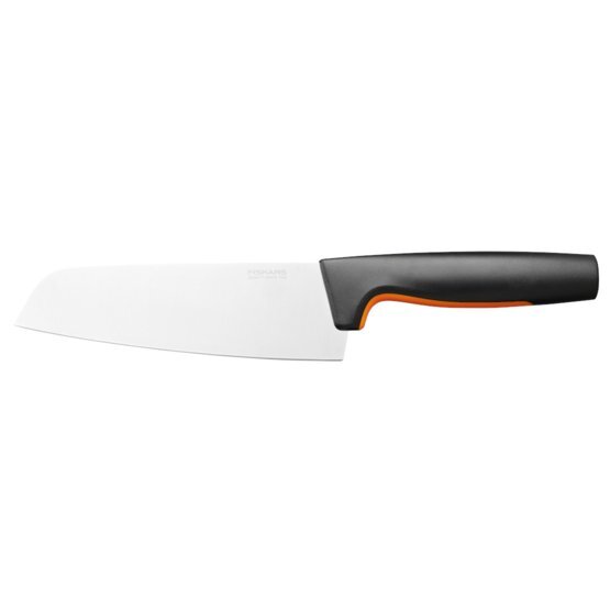 Нож поварской азиатский FF+ /FISKARS Нож Сантоку Fiskars Functional Form™ - это универсальный нож в азиатском стиле с широким лезвием. Разработан для легкой ежедневной работы и прост в уходе
Отлично подходит для нарезки мяса, овощей, зелени
Прочное лезвие из японской нержавеющей стали
Эргономичная ручка с покрытием SoftGrip™
Специальный, глубокий упор для пальцев для удобного и безопасного использования
Можно мыть в посудомоечной машине
Длина лезвия 160 мм
Твердость стали HRC 52
Высокая производительность резки (по результатам CATRA теста)
Разработано в Финляндии