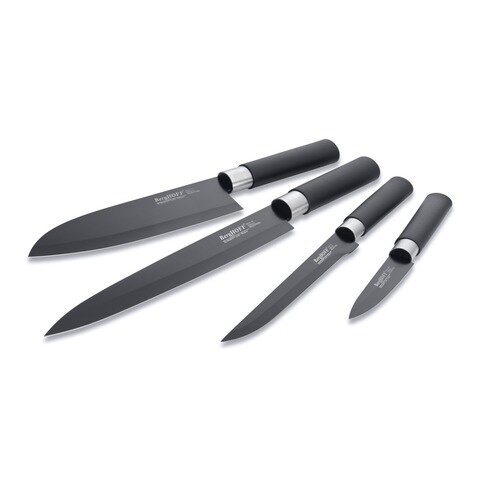 Набор ножей с керамическим покрытием черного цвета 4 пред.  /BergHOFF 