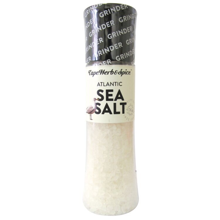 Приправа Соль морская 360 гр. мельница /Cape Herb &amp; Spice Морская соль, вручную собранная вдоль западного побережья Южной Африки, образуется засчет закачки холодных атлантических вод в огромные соляные ванны, позволяя ей кристаллизоваться под теплым солнцем пустыни Намиб. Соль сортируют, отбирая лишь самые чистые и крупные кристаллы, поэтому мы гарантируем, что на вашей кухне и на вашем столе будет продукт самого лучшего качества.