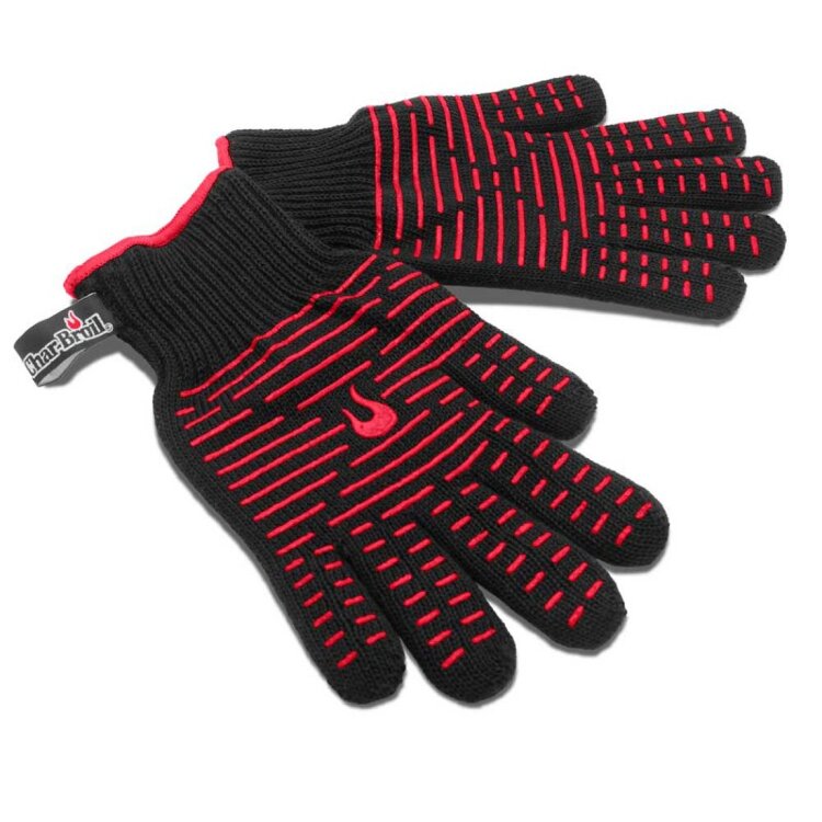 Перчатки для гриля Char-Broil высокопрочные Защита рук от высоких температур
Изготовлены с нескользящей силиконовой прокладкой
Сверхпрочные