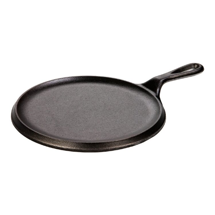 Сковорода для блинов 23 см черная чугун (skillet) /Lodge Сковородка круглая блинная,чугун,черная.